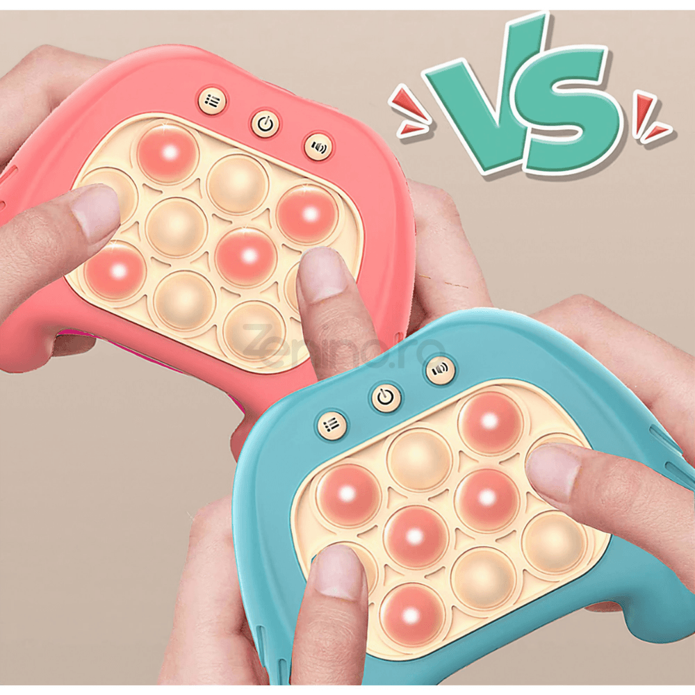 Pop It Console Interactive, Antistress, Portable, Compact, with Batteries, Premium ABS, Silicone, 4 Game Modes, +3 Years