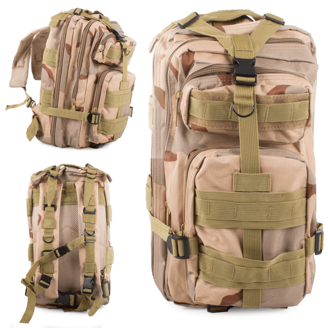 Rucsac Militar Tactic, pentru Drumetii, 30L, 2 Compartimente, Centuri de Prindere, Impermeabil, Material Rezistent, 43x24x25cm