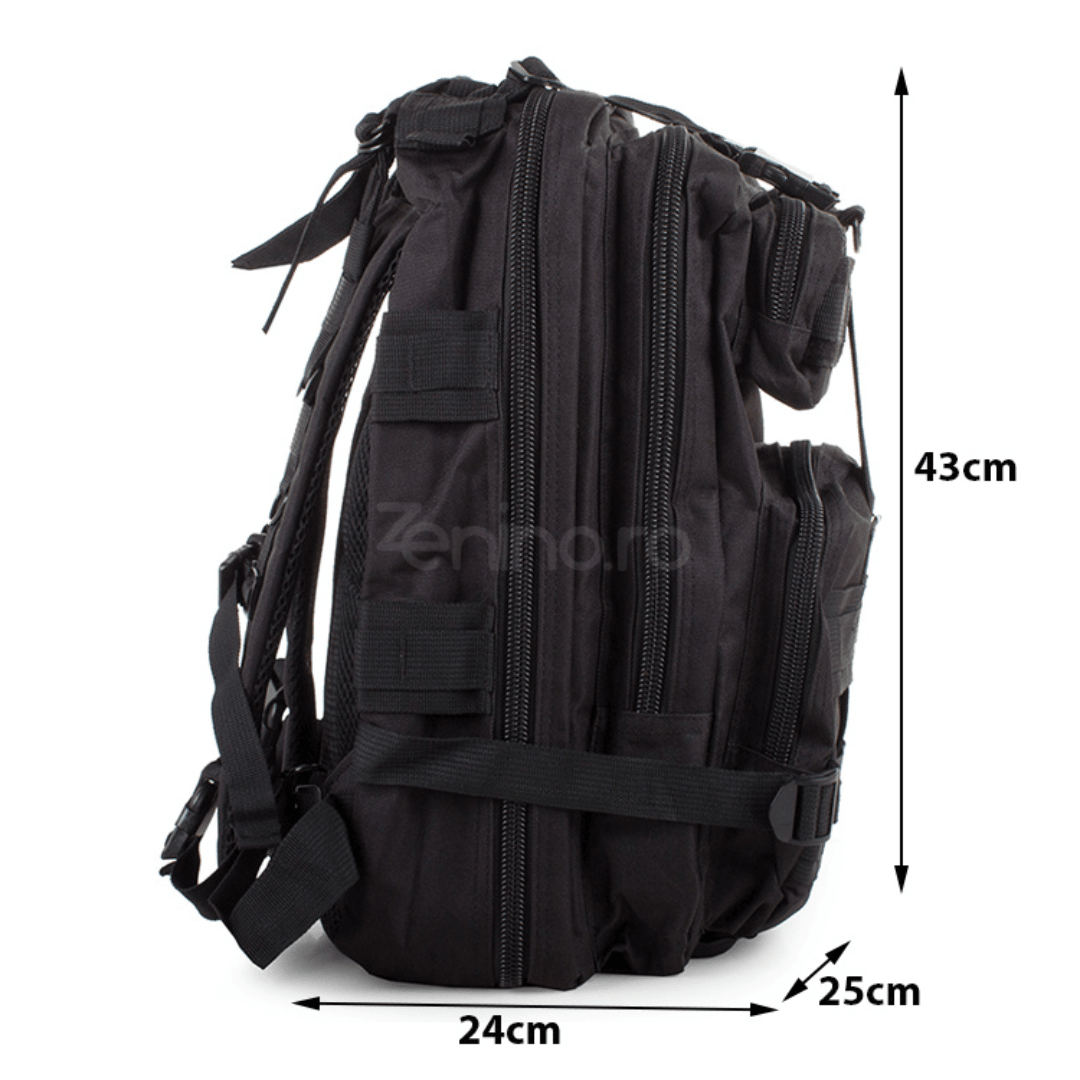 Rucsac Militar Tactic, pentru Drumetii, 30L, 2 Compartimente, Centuri de Prindere, Impermeabil, Material Rezistent, 43x24x25cm