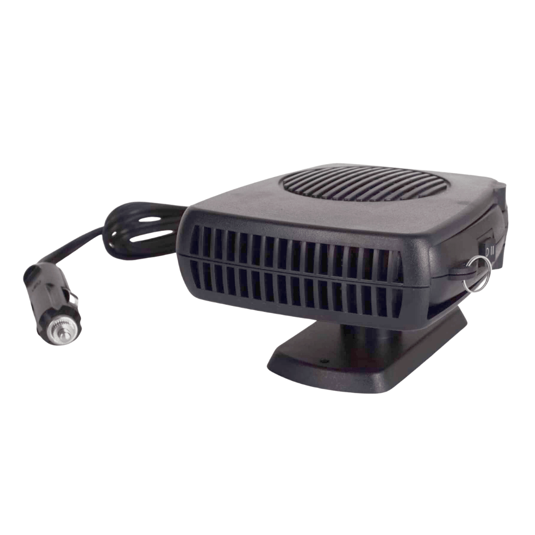 2in1 Car Fan Heater, Cooling or Heating Function, 200W, with Handle, 1m Cable, Easy Installation, Black
