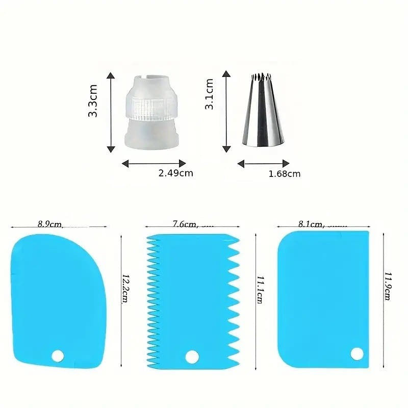 Set 216 Piese Patiserie, Tavi de Copt, Forme Briose, Pos Ornat, Accesorii