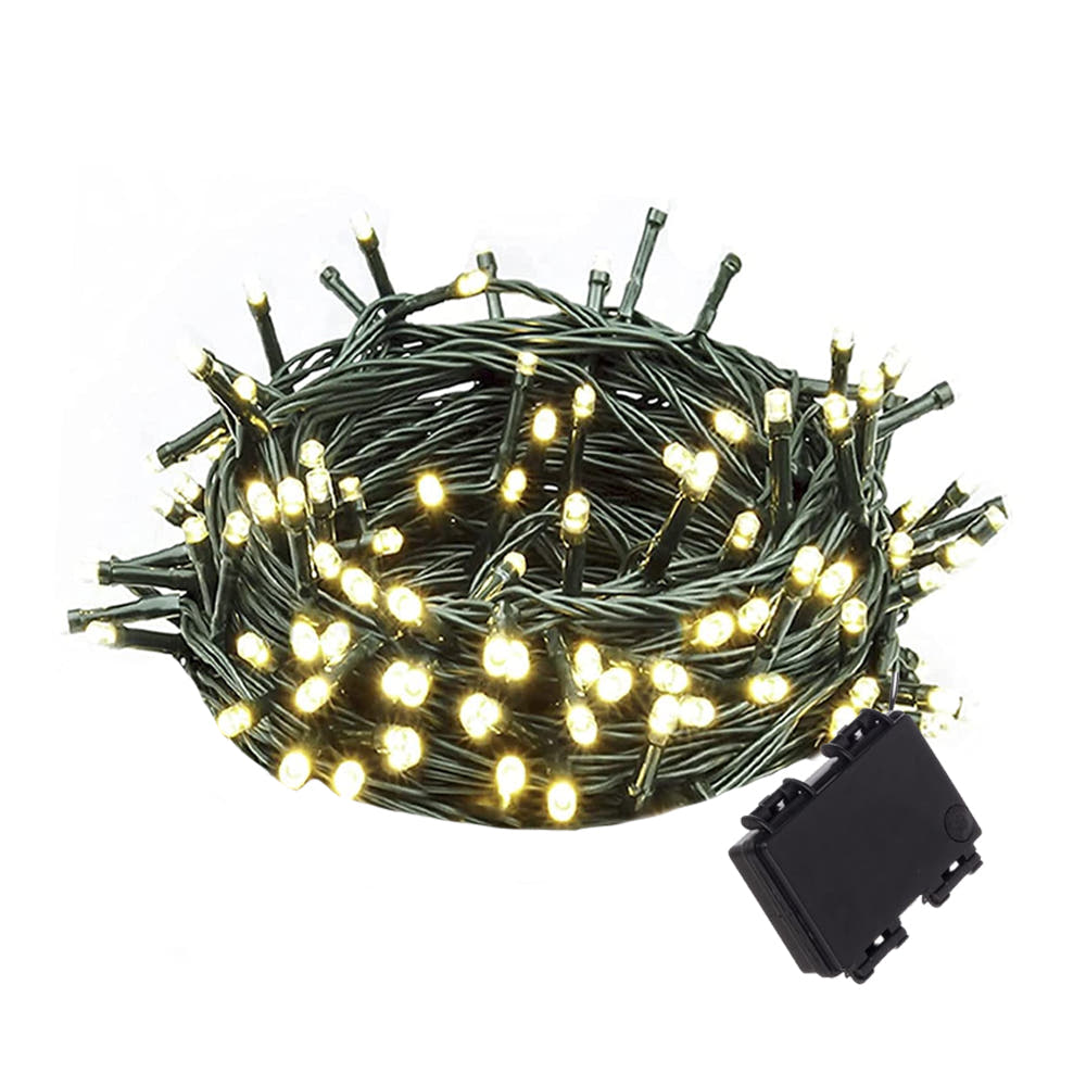 Linear Christmas Installation, 1m/3m/5m/10m, IP20, 2 Lights, Green Wire, Batteries
