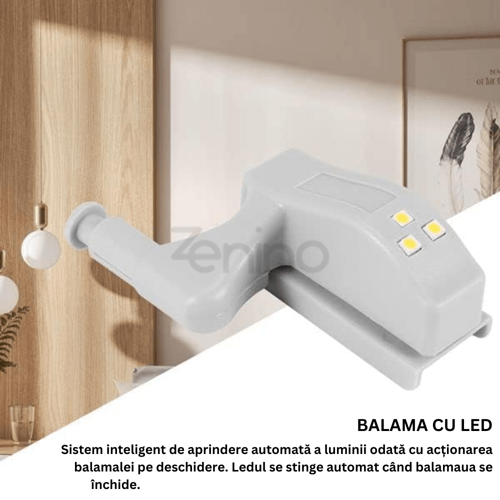 Hinged Housing Set with LED, Powerful Lighting, Easy Assembly, Quick Installation, Automatic Lighting, Energy Saving, Universal