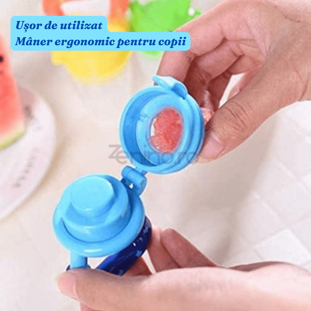 Pacifier for Diversification, Teething, for Fruit, Puree, BPA Free, Protective Cap, Leakproof Closure, Easy to Clean, Blue