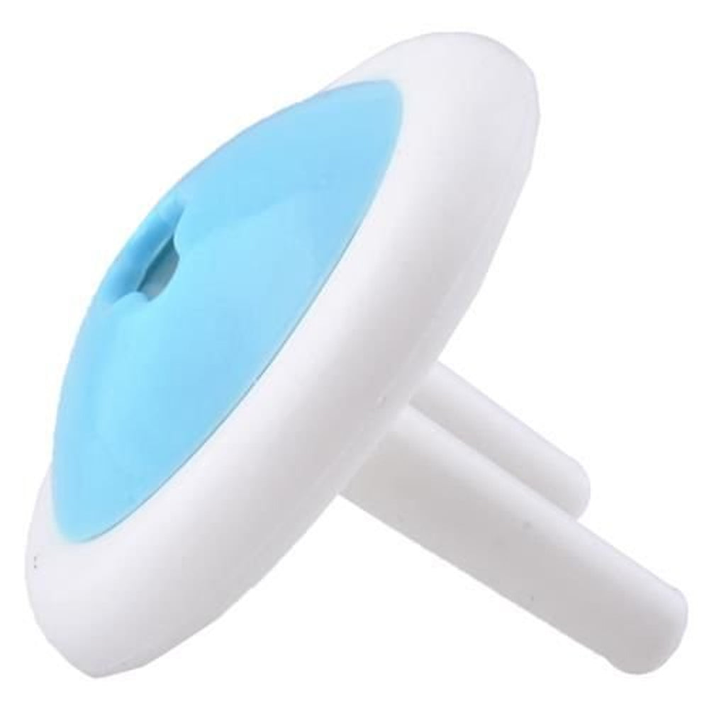 Set 6 Protectii Priza, Siguranta Bebelusi si Copii, Cheita, Montare Usoara, Alb/Albastru