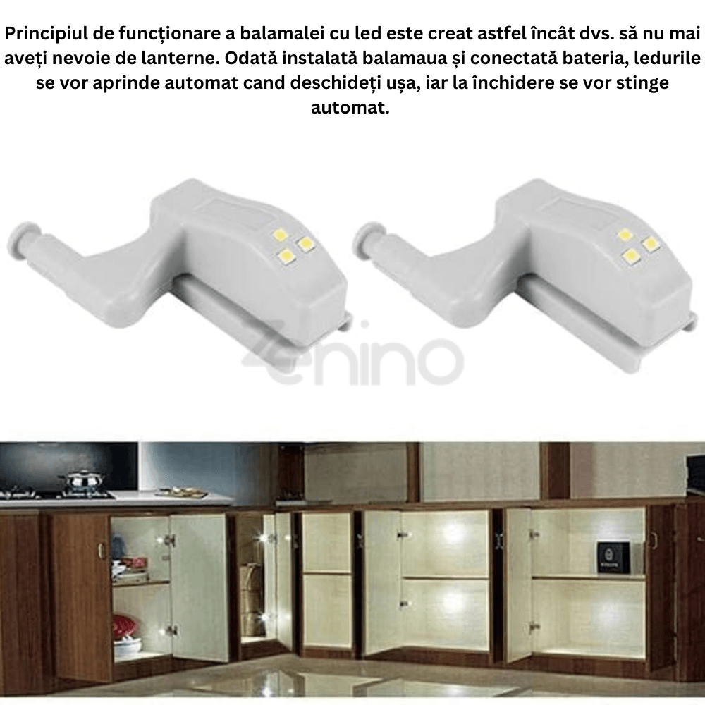 Hinged Housing Set with LED, Powerful Lighting, Easy Assembly, Quick Installation, Automatic Lighting, Energy Saving, Universal
