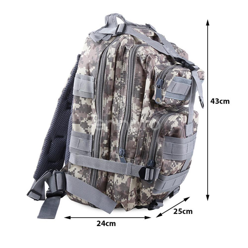 Rucsac Militar Tactic, pentru Drumetii, 30L, 2 Compartimente, Centuri de Prindere, Impermeabil, Material Rezistent, 43x24x25cm