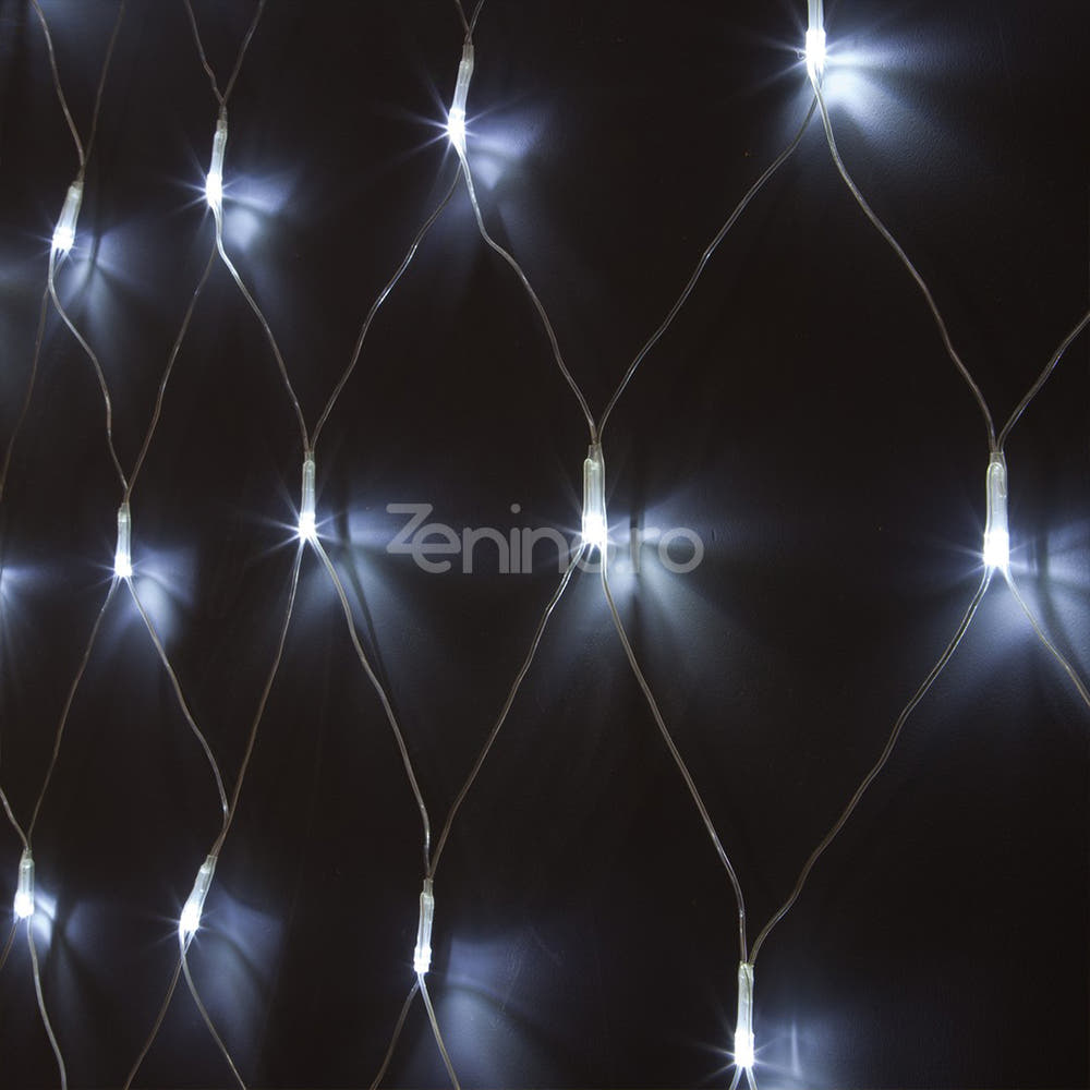 Christmas Installation, Mesh Type, LED Bulbs, 8 Light Effects, Interconnectable, Transparent Wire, 1.5m Extension Cord, Warm White, Cold White, Multicolor