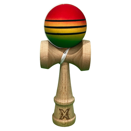 Kendama X Original, 18cm, Strat Cauciucat, Lemn, Copii si Adulti, Joc Interactiv