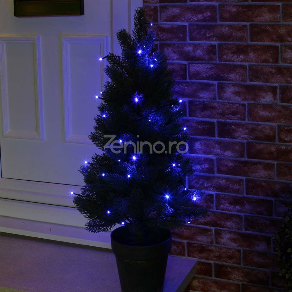 Christmas Installation, Linear, LED Bulbs, Multicolor, 8 Light Effects, Black Wire, 220V, Controller