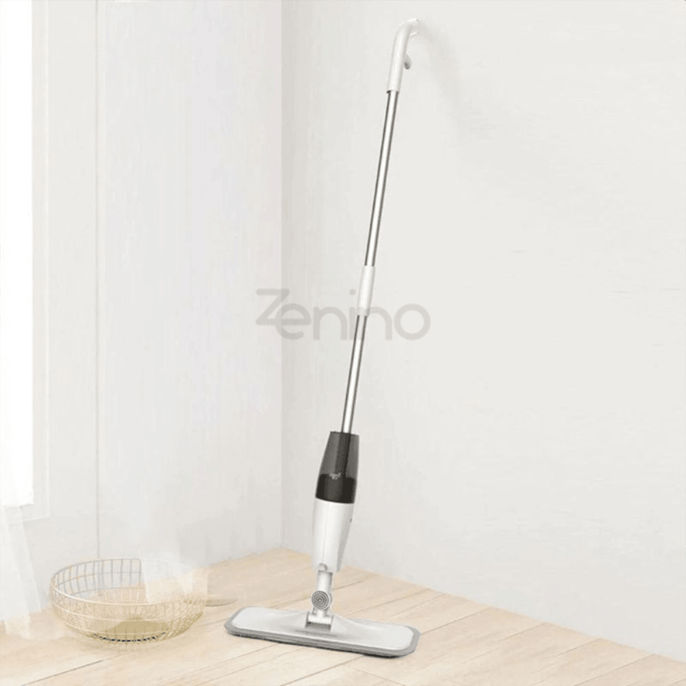 Flat Mop with Sprayer, 350 ml Tank, Multiple Surfaces, Compact, Ergonomic Handle, Efficient Cleaning, Easy to Maneuver, with Two Microfiber Refills, 125 x 40 cm