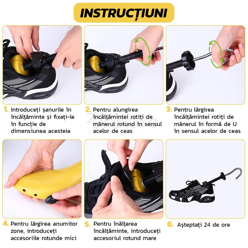 Set of 2 Adjustable Shoe Stretchers/Shoe Lasts, Widening and Lengthening, Size