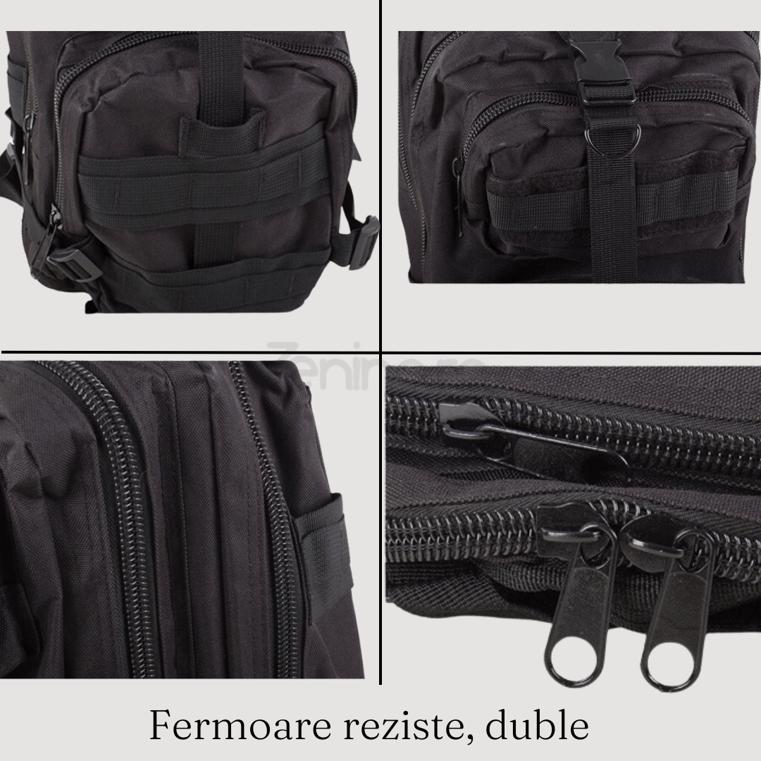 Rucsac Militar Tactic, pentru Drumetii, 30L, 2 Compartimente, Centuri de Prindere, Impermeabil, Material Rezistent, 43x24x25cm