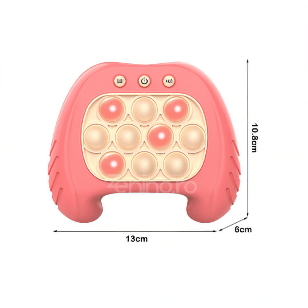 Pop It Interactive Console, 4 Game Modes, Antistress, Portable, Compact, with Batteries, Premium ABS, Silicone, for All Ages