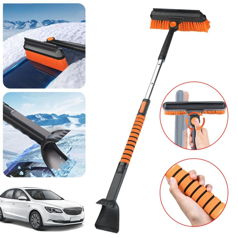 Perie Zapada Multifunctionala, Tija Telescopica, Racleta, Lopata, Capat Rotativ