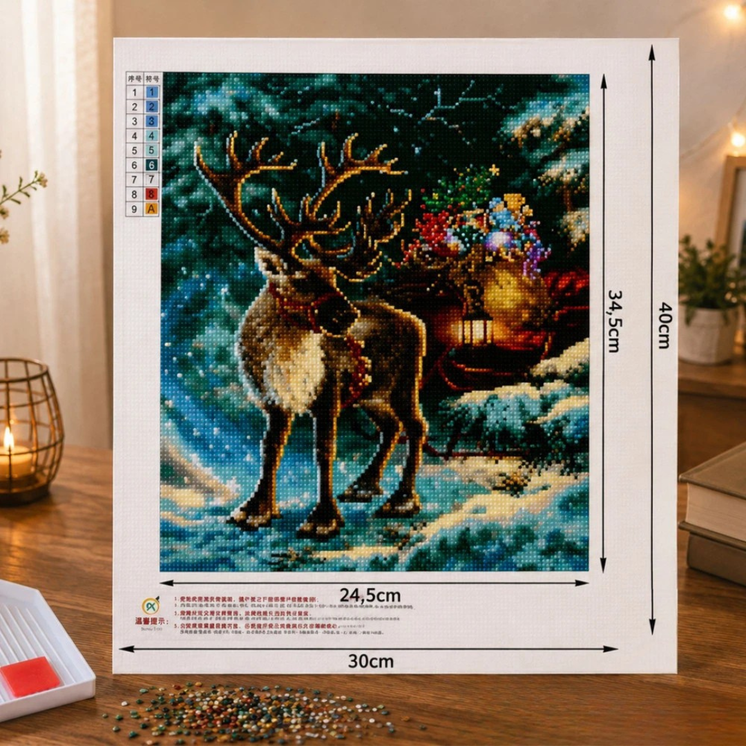 Kit Broderie cu Diamante Rotunde, 5D, Dimensiune Tablou 30x40cm, Mozaic, Multicolor