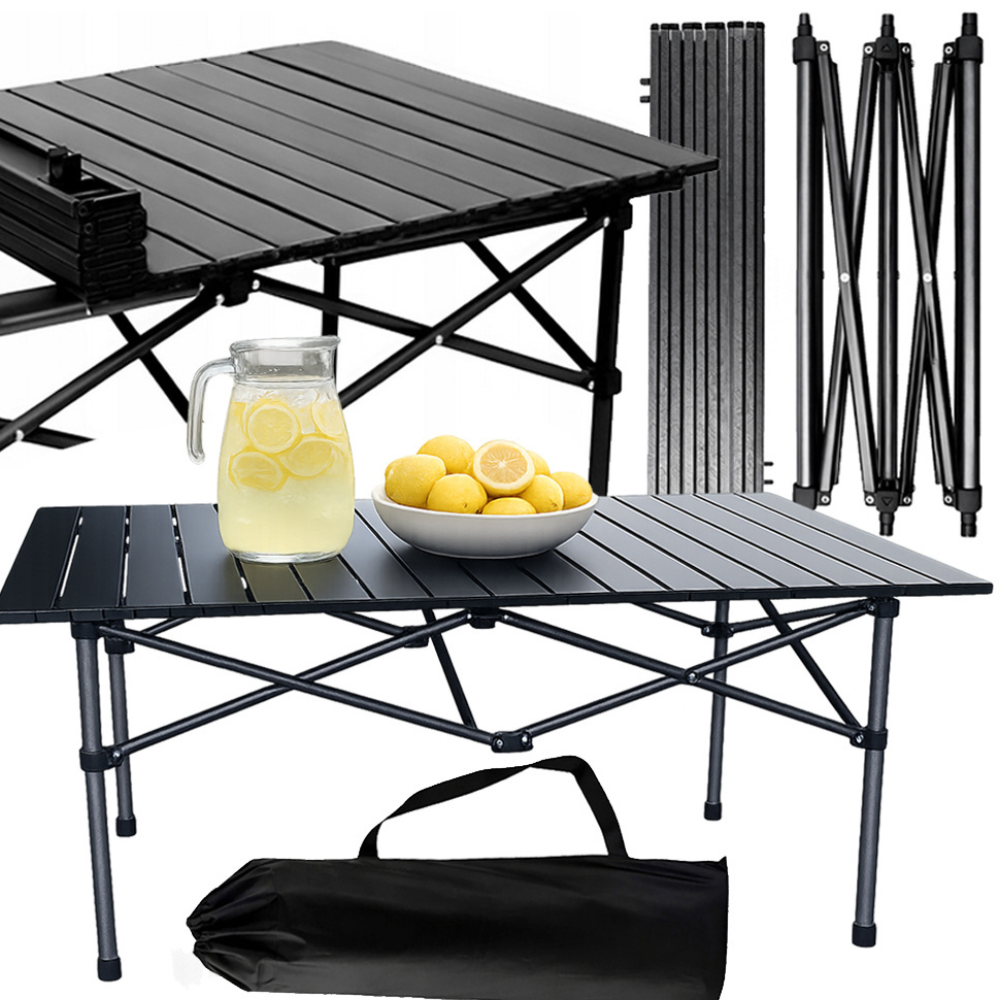 Masa de Camping Pliabila, Model Compact, 118x55x50cm, Sac de Transport