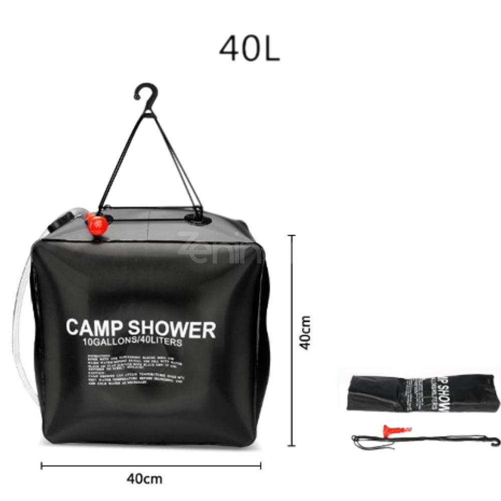 Dus Portabil cu Incalzire Solara, 20L, 40L, pentru Camping, Maner Agatare