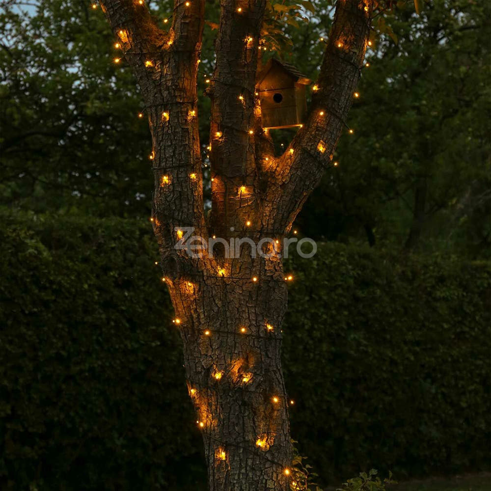 Christmas Installation, Linear, LED Bulbs, Multicolor, 8 Light Effects, Black Wire, 220V, Controller