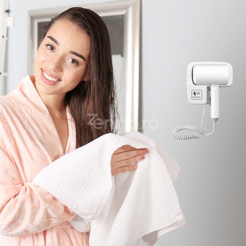 Hair Dryer, with Stand, 3 Modes, 1200W, Durable Material, Ionization, Compact Size, Overheating Protection, White