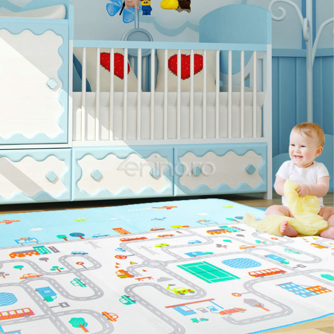 Educational Mat for Children, 2 Sides, Interactive, Harmonious Development, Foam, Insulating Material, Easy to Clean, Various Models