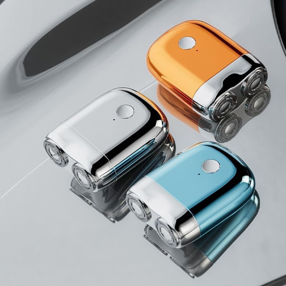 Mini Shaver, Precise Cutting, Steel Blades, 3W, Type-C Charging, 45min Battery Life.