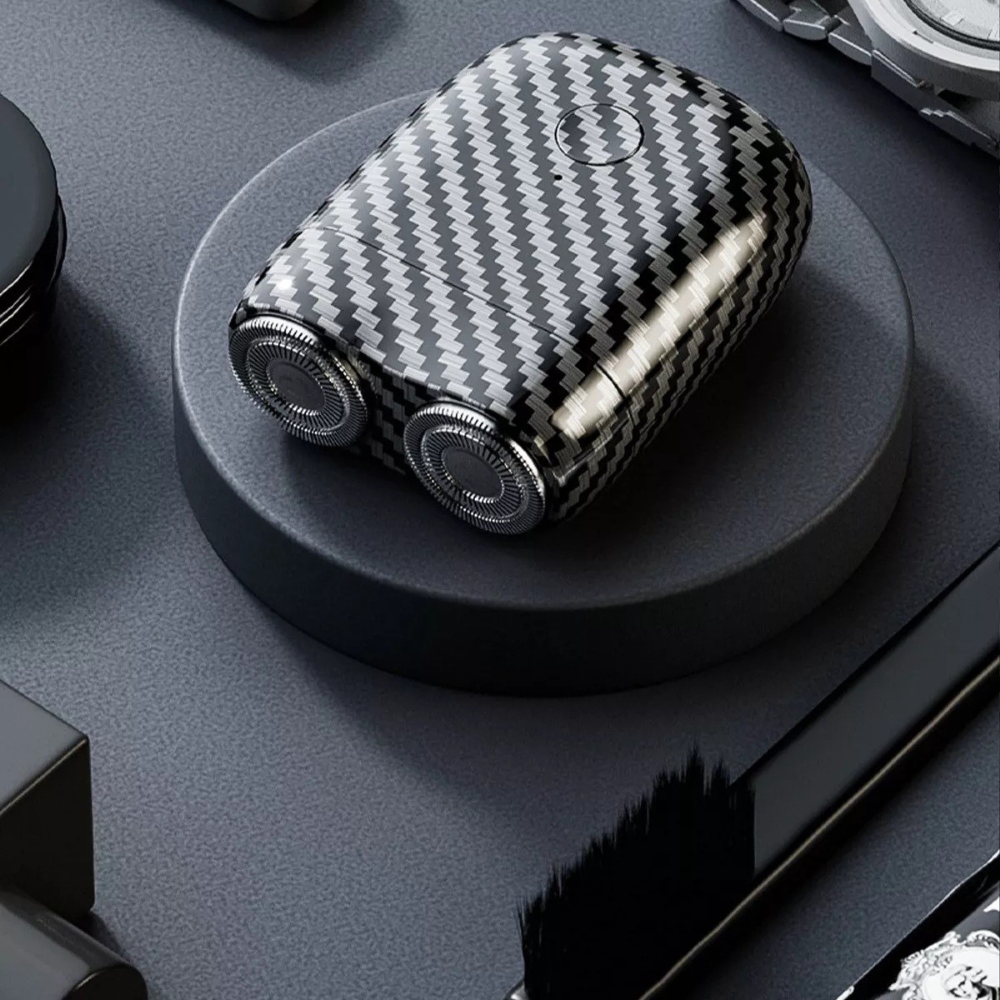 Mini Shaver, Precise Cutting, Steel Blades, 3W, Type-C Charging, 45min Battery Life.