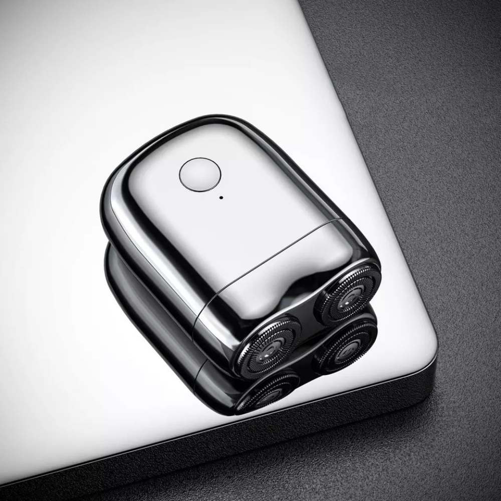 Mini Shaver, Precise Cutting, Steel Blades, 3W, Type-C Charging, 45min Battery Life.