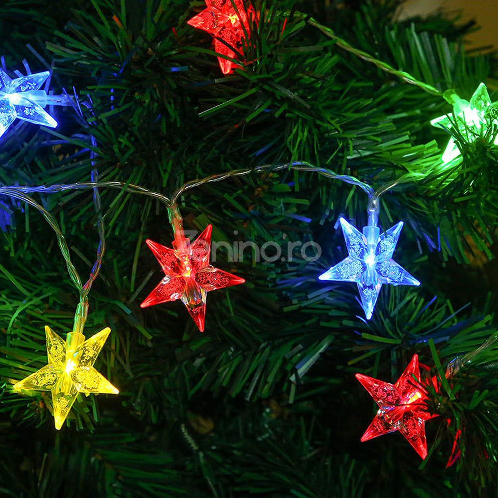 Christmas Installation, 10m Line, 40 LED Bulbs, Multicolor, 8 Light Effects, Black Wire, 220V, Controller