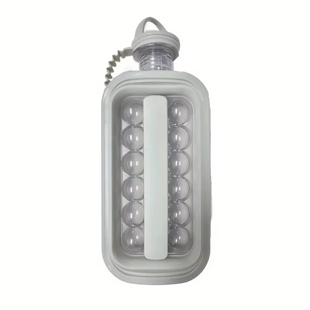 2in1 Ice Mold, Glass Type, with Handles, 17 Spheres, Non-toxic Material
