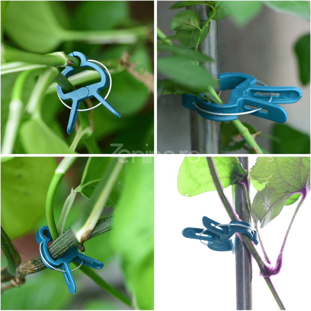 Set of 108 Plant Clips, Holds Position, Two Sizes, Suitable for Palisade, Resistant, Made of Polypropylene, Green