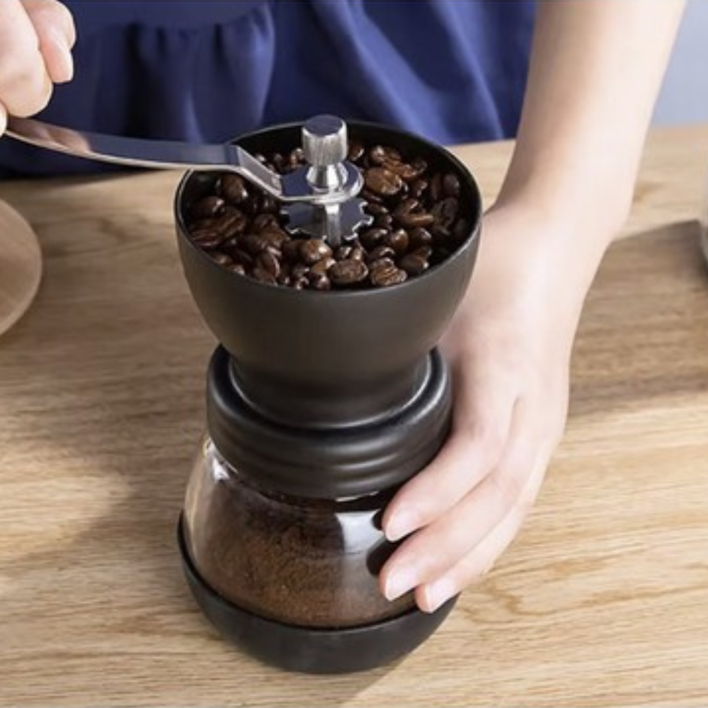 Rasnita Cafea Manuala, Reglare Macinare, 2 Recipiente 120g, Portabil