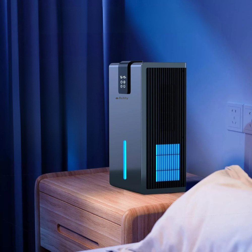 Dezumidificator Aer, 90W, 1000ml/zi, 2 Programe, Lumini Ambientale, Silentios