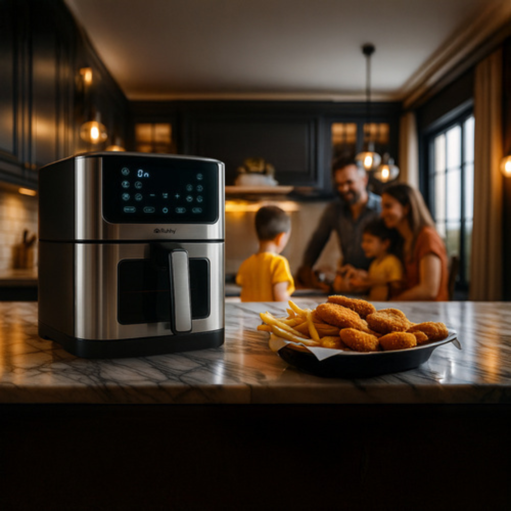 Friteuza cu Aer cald, Airfryer XXL, 10 Programe, 8L, Fara Ulei, Afisaj Led