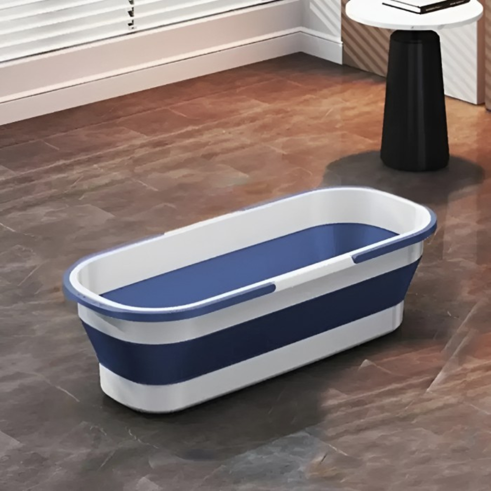 Set Mop Telescopic cu Galeata Pliabila, Burete Bumbac, Tija Reglabila, Sistem Stoarcere