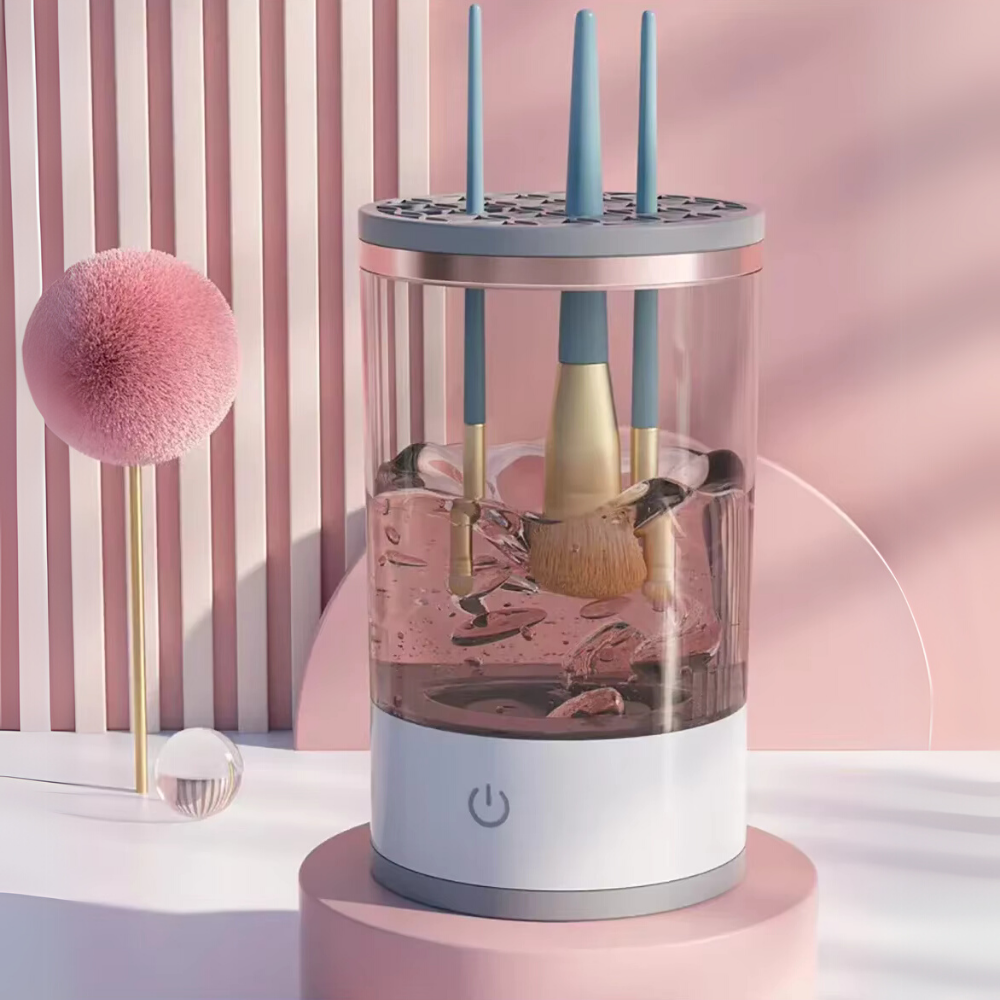 Makeup Brush Cleaner, Portable, 7000Rpm, with Vibration, USB Charging, White
