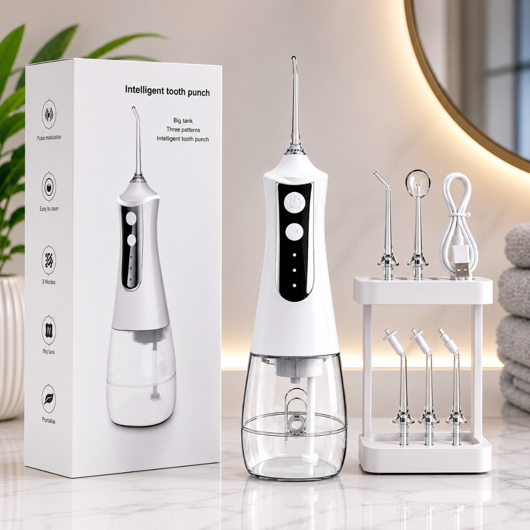 Irigator Bucal, 3 Moduri de Functionare, Rezervor 300ml, Incarcare USB