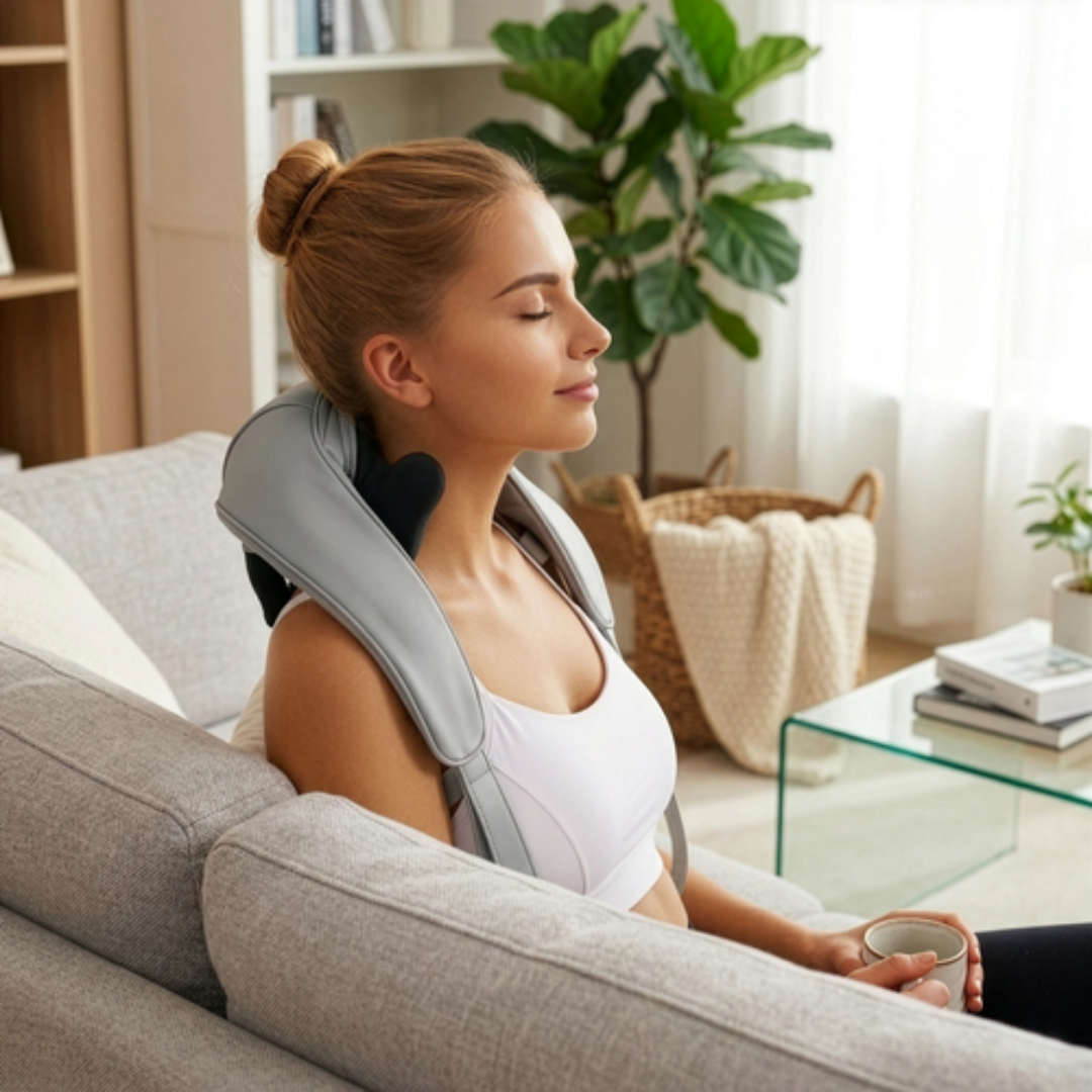 Aparat de Masaj, Tehnologie Shiatsu, 3 Moduri de Functionare, 3000mAh, Model Silentios