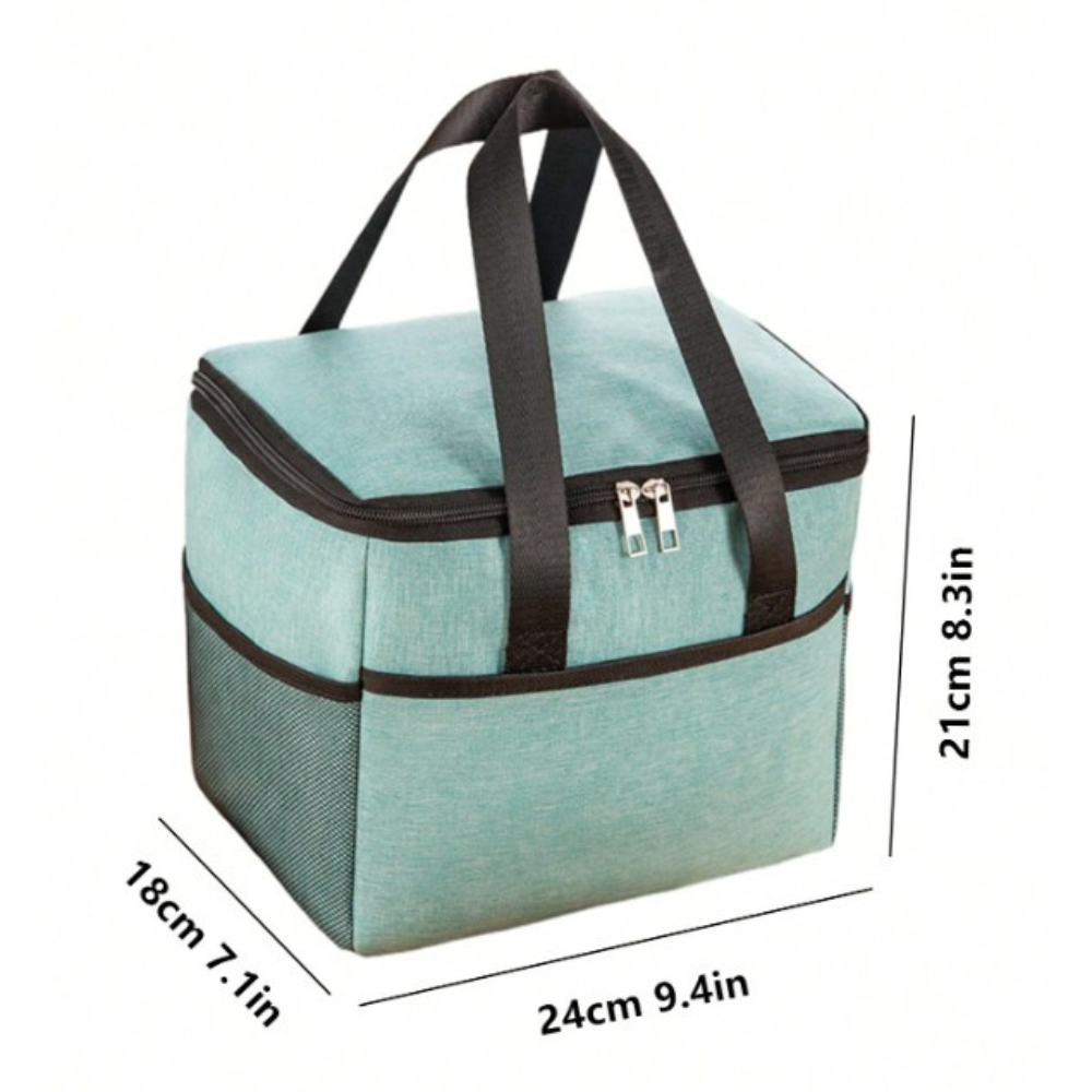 Geanta Termica pentru Pranz, 24x18x21cm, Impermeabila, Buzunare Laterale