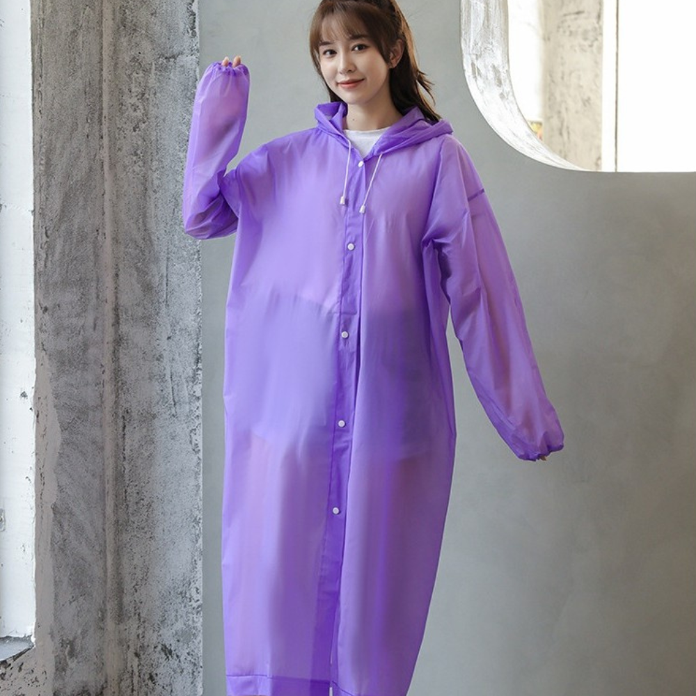 Pelerina de Ploaie, Marime Universala, Model Lung, Prindere cu Capse, Impermeabil