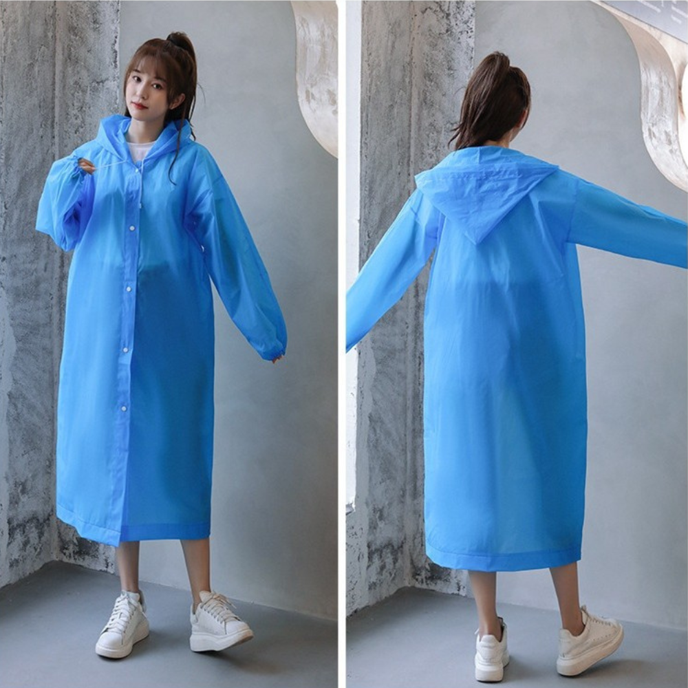 Pelerina de Ploaie, Marime Universala, Model Lung, Prindere cu Capse, Impermeabil