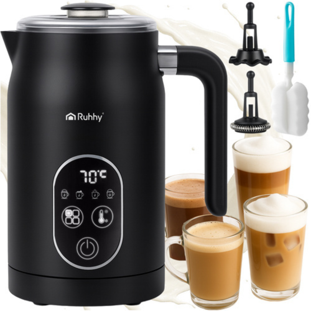 Aparat Spumat Lapte, 500 W, Control Temperatura, Model Electric, Afisaj Digital