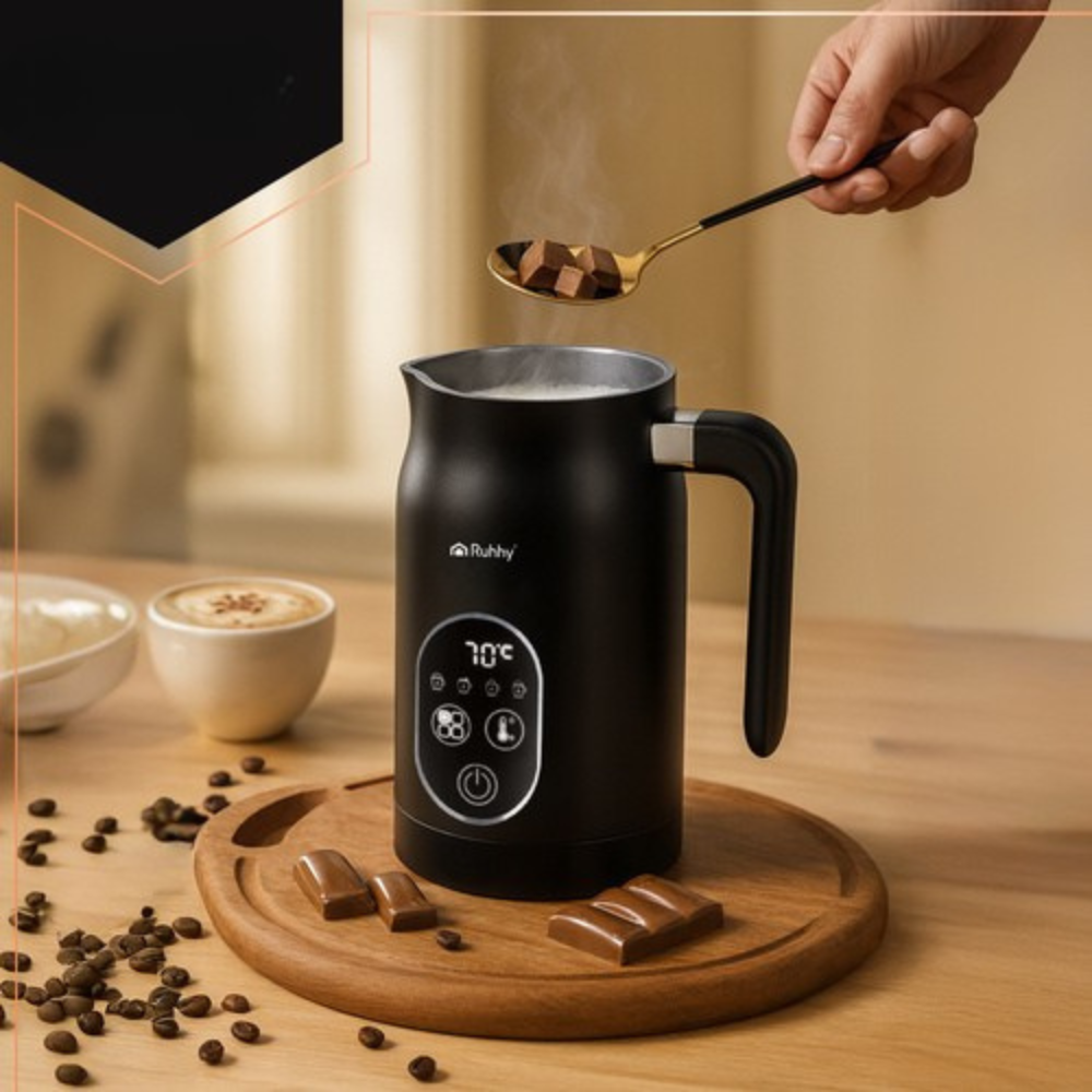 Aparat Spumat Lapte, 500 W, Control Temperatura, Model Electric, Afisaj Digital