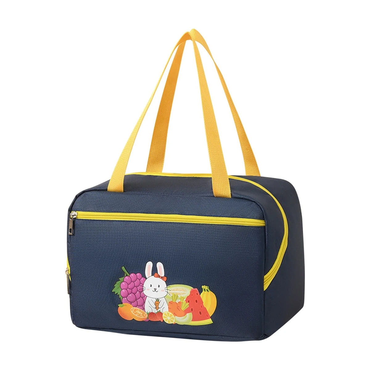 Geanta Termica pentru Pranz, Model Iepuras, 6.4L, 30x21x20cm, Impermeabila, Buzunar Frontal