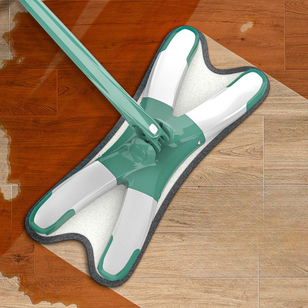 Mop Microfibra, Super Absorbant, Sistem de Stoarcere, Tija Telescopica 140cm, Rotire 360