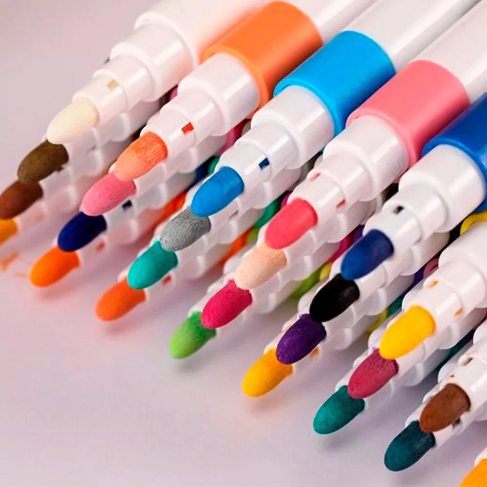 Set 48 Markere Acrilice, Varf 0.7mm, Culori Intense, Multisuprafete, Uscare Rapida, Usor de Curatat