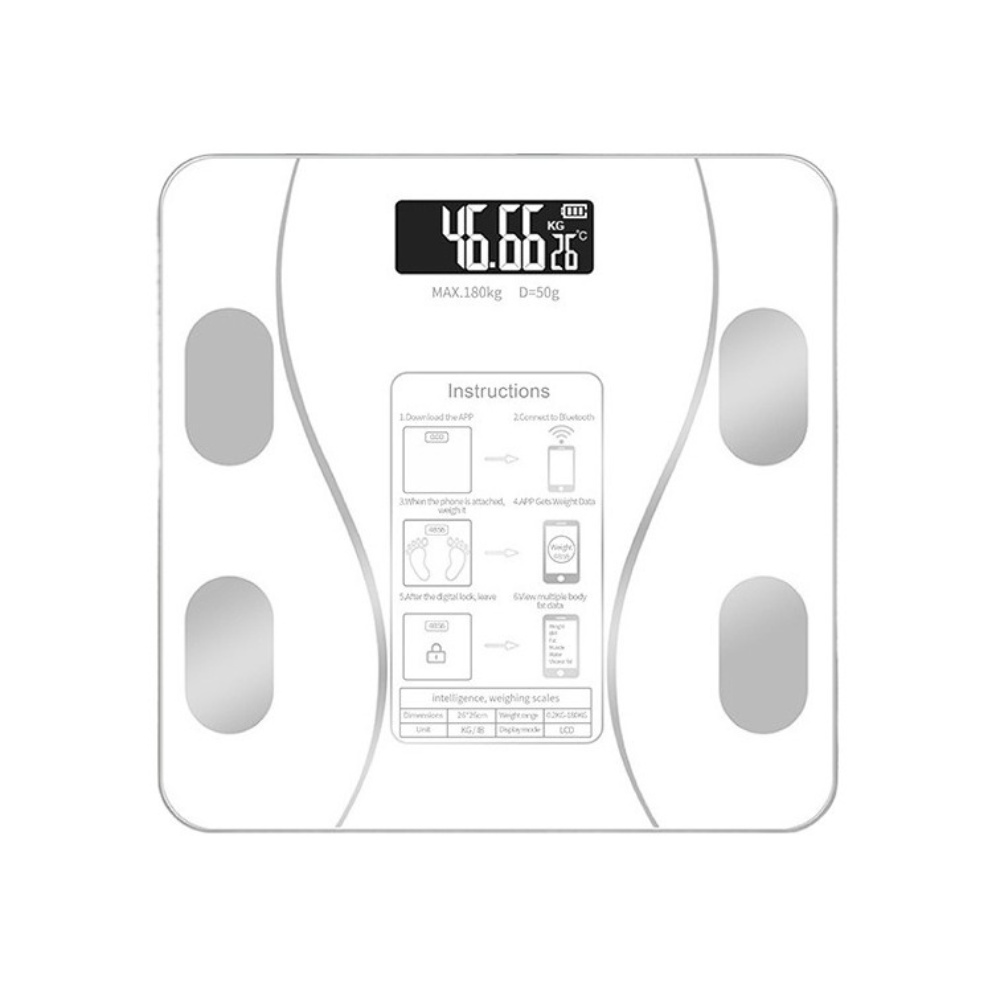 Smart Body Scale, with App, USB Charging, Data Storage, 180kg