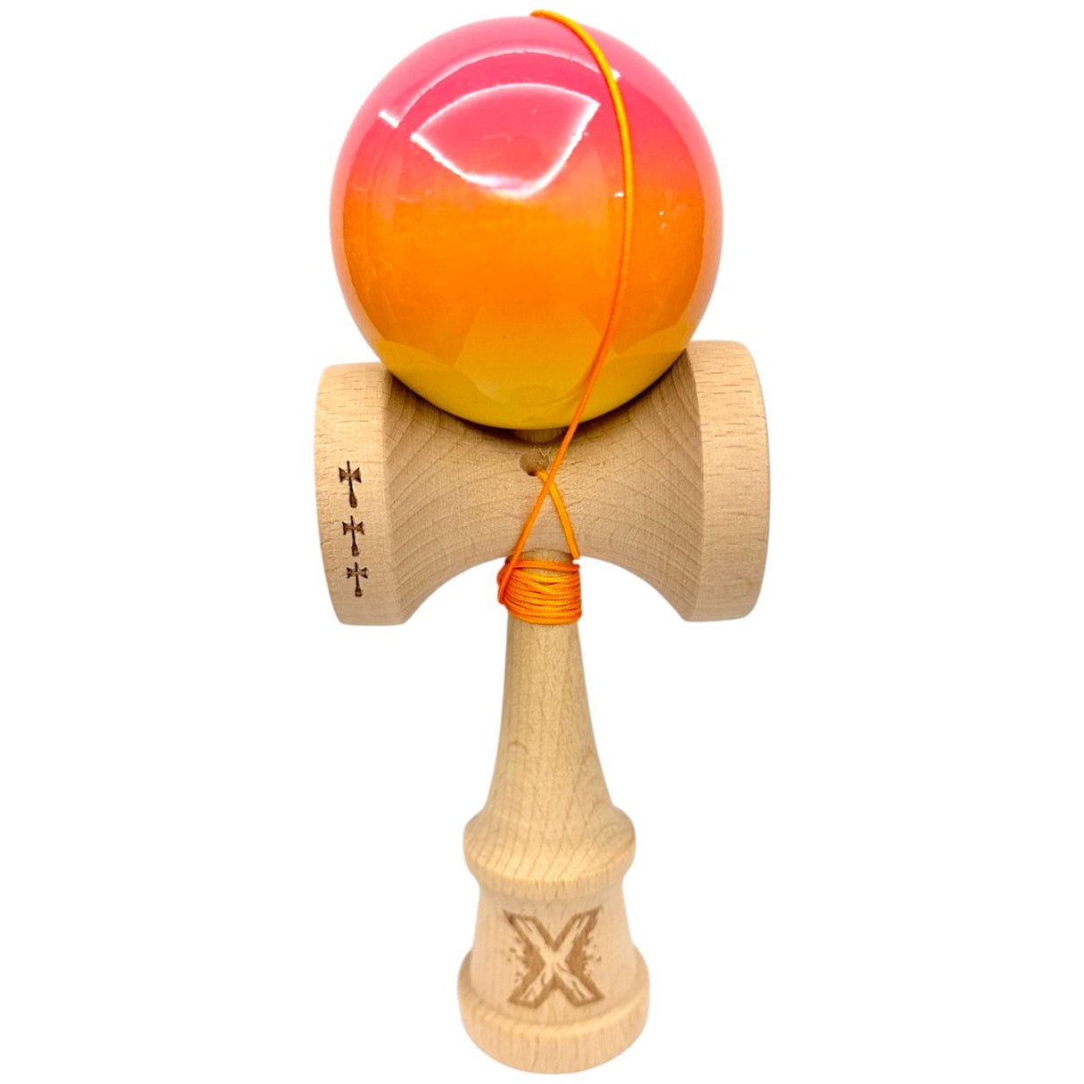 Kendama X Original Big Cups, Super Sticky, Ata 55cm, Rulment Metalic, Infinity Edition