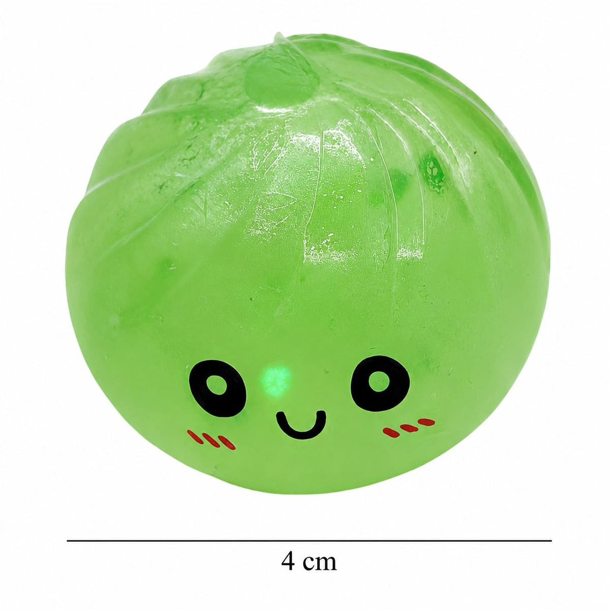 Jucarie Squishy Dumpling, Model cu Sclipici, Antistres Senzoriala, 4cm, Culoare Mix Surpriza