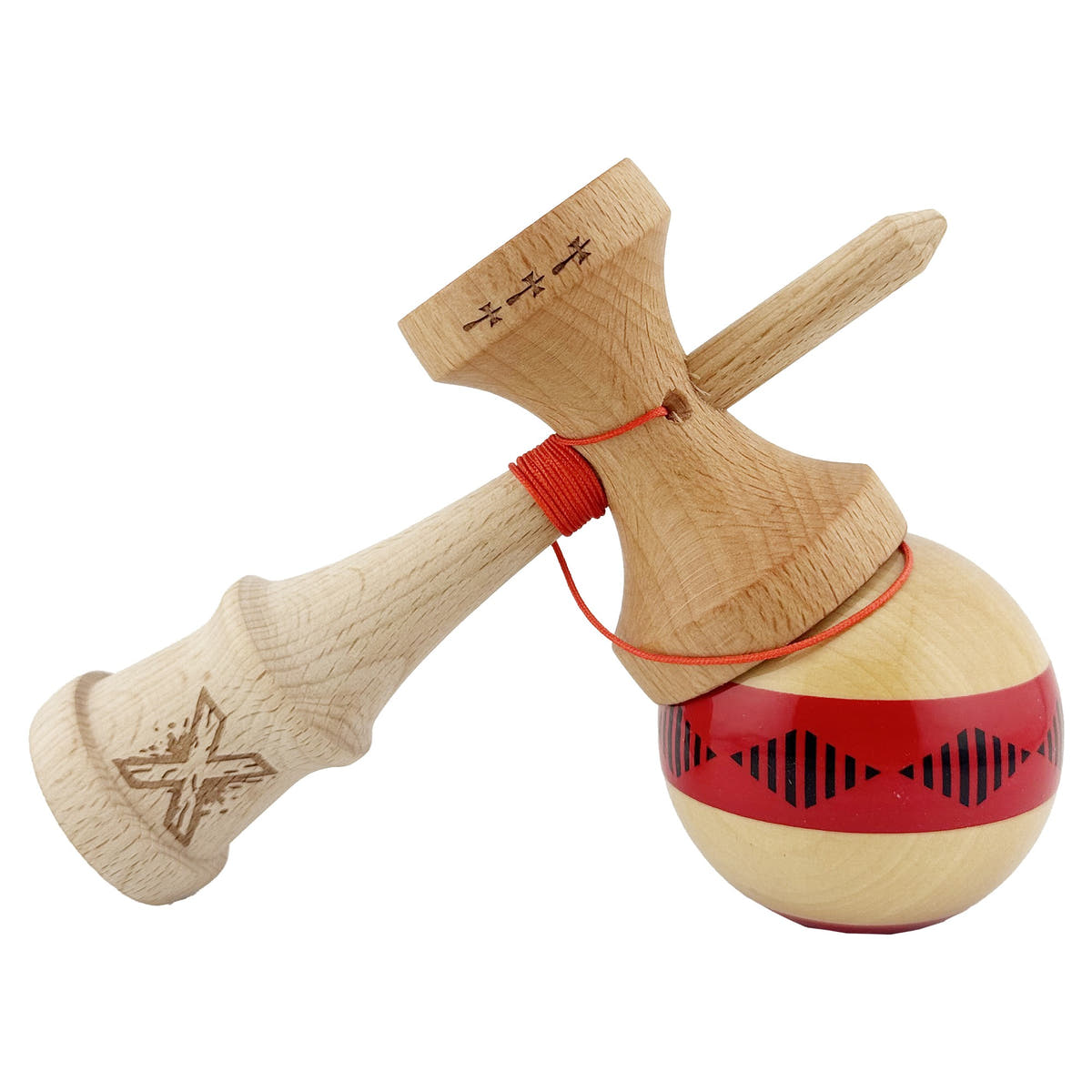 Kendama X Frequency Original, Big Cups V2, Super Sticky, Rulment Metalic, Ata 55cm
